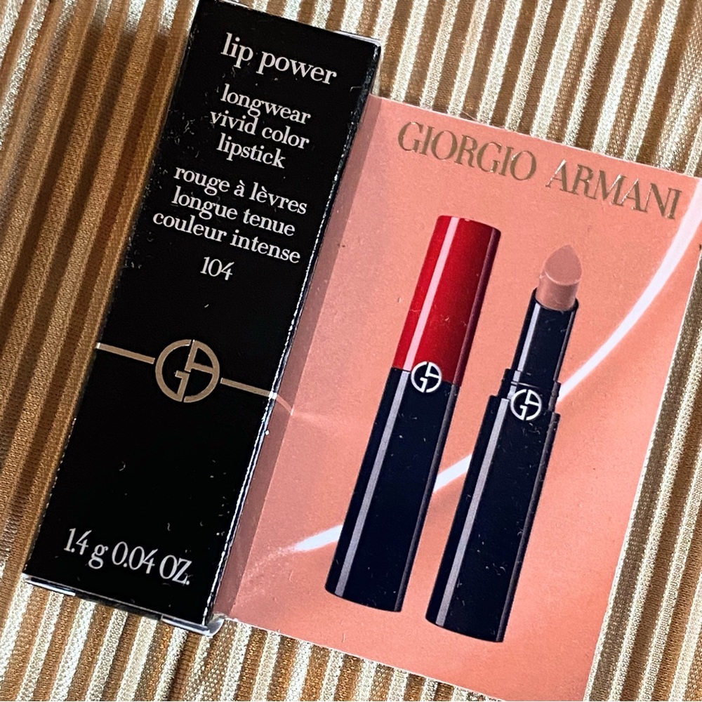 GIORGIO Armani Lip Power Satin Long Lasting Lipstick SELFLESS 104 Mini